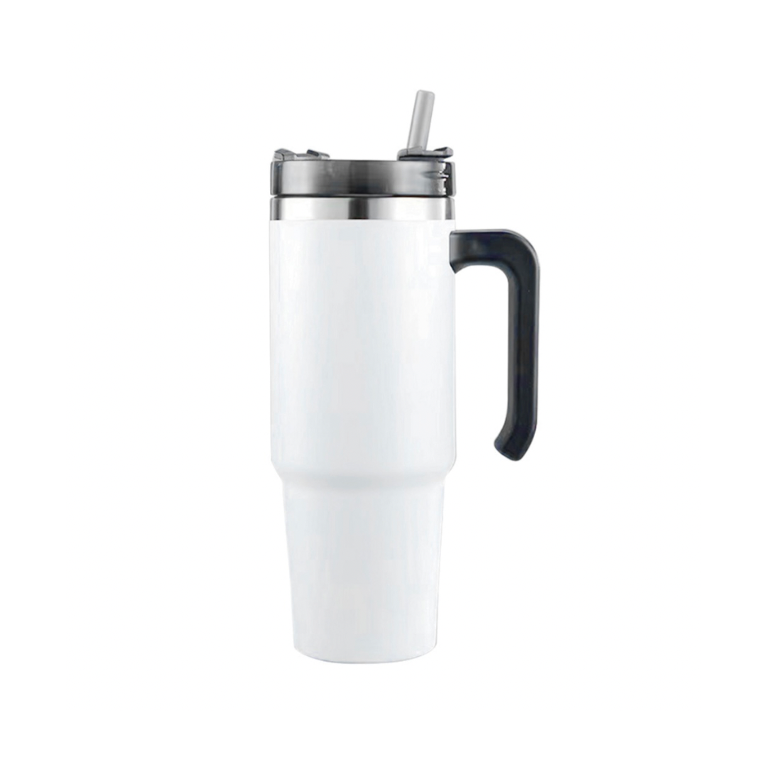 600ml Thermal Insulated Travel Mug with Straw