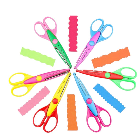 6pcs/pack Colorful Decorative craft Scissors