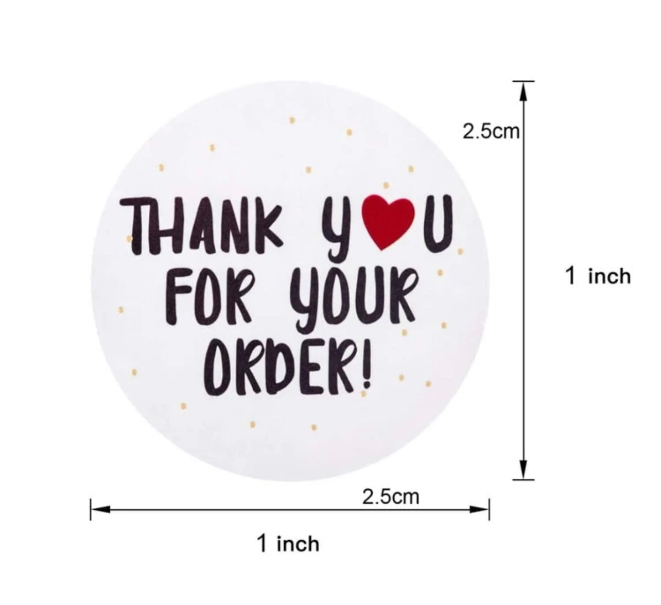 500pcs Thank You for your order stickers