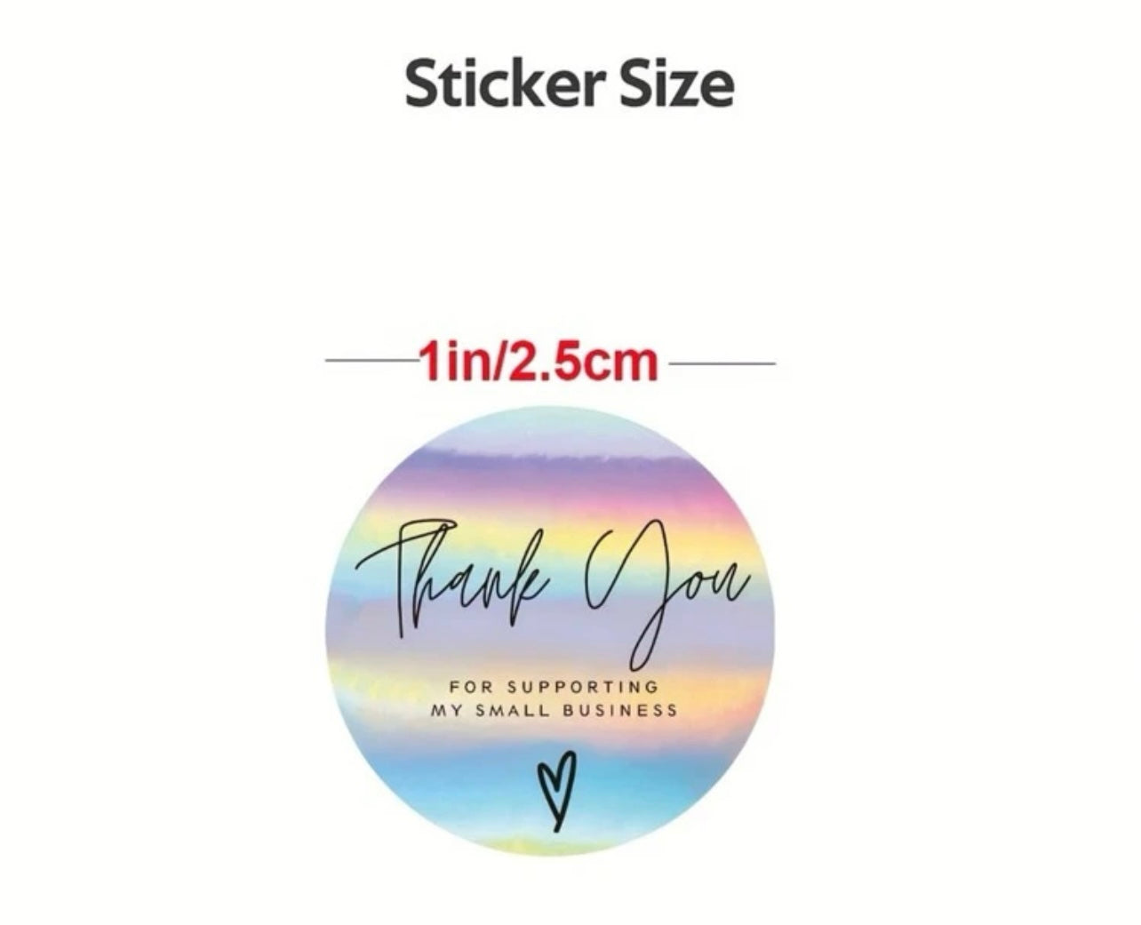 500pcs Thank you for supporting my small business stickers